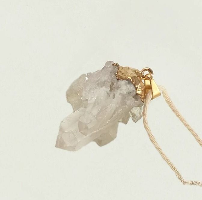 Raw Clear Quartz Pendant
