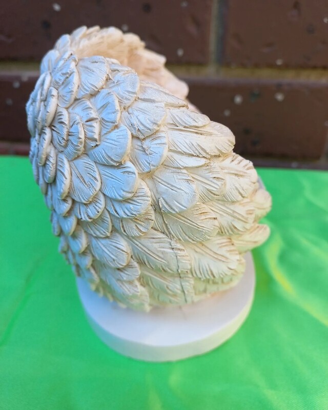 Feathered Candle Holder 11x13cm
