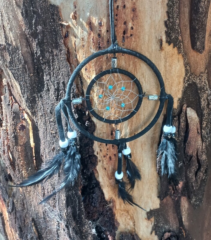 Dream Catcher Black 10cm ring