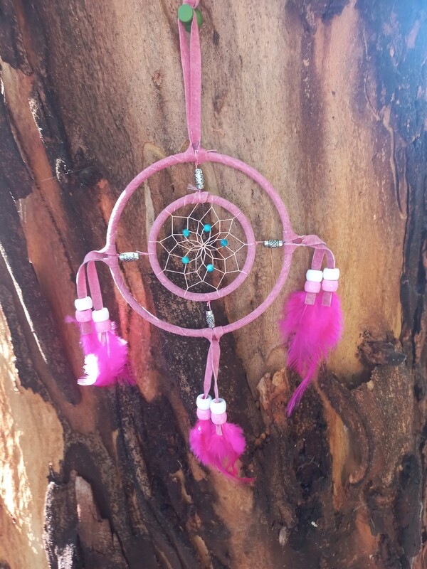 Dream Catcher Pink 10cm ring