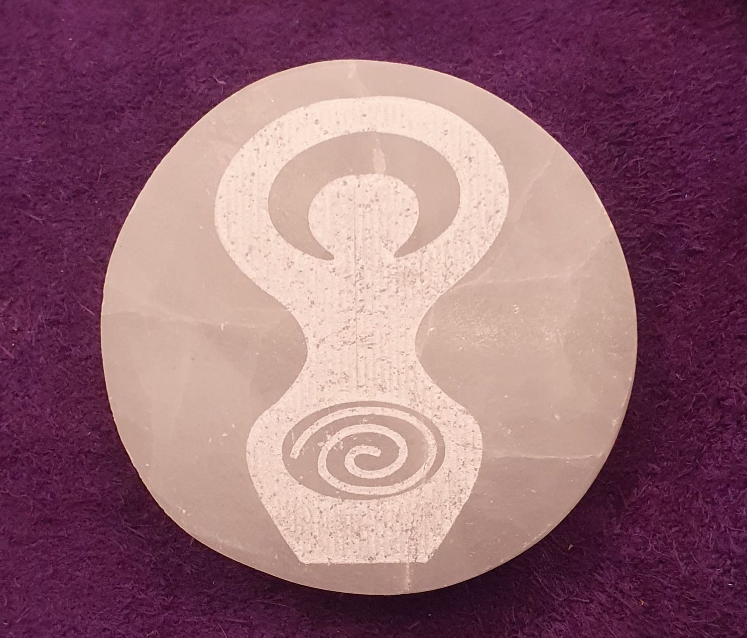 Selenite Goddess Charging Plate