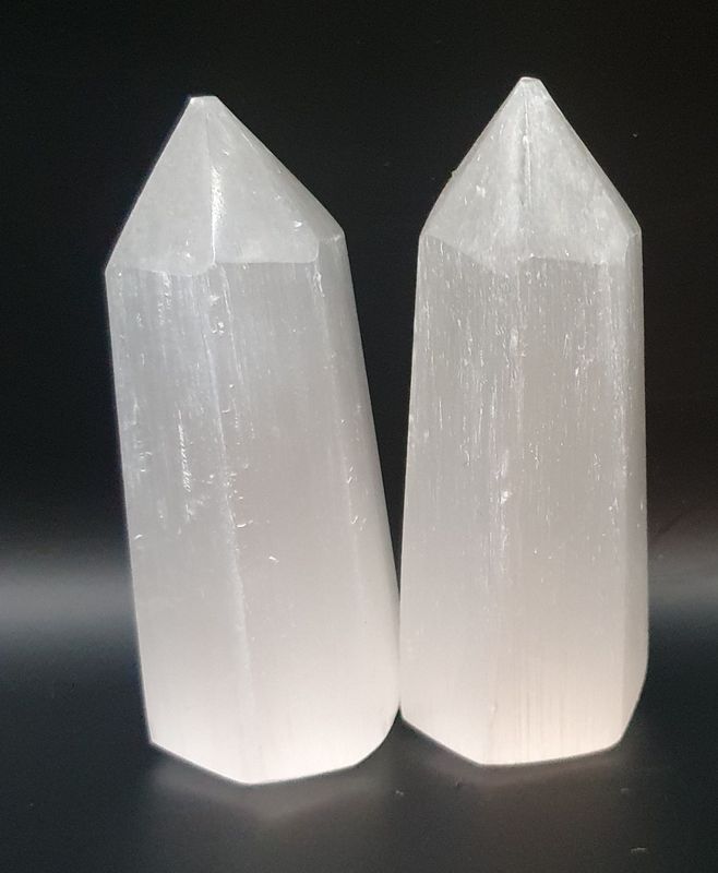 Selenite obelisk