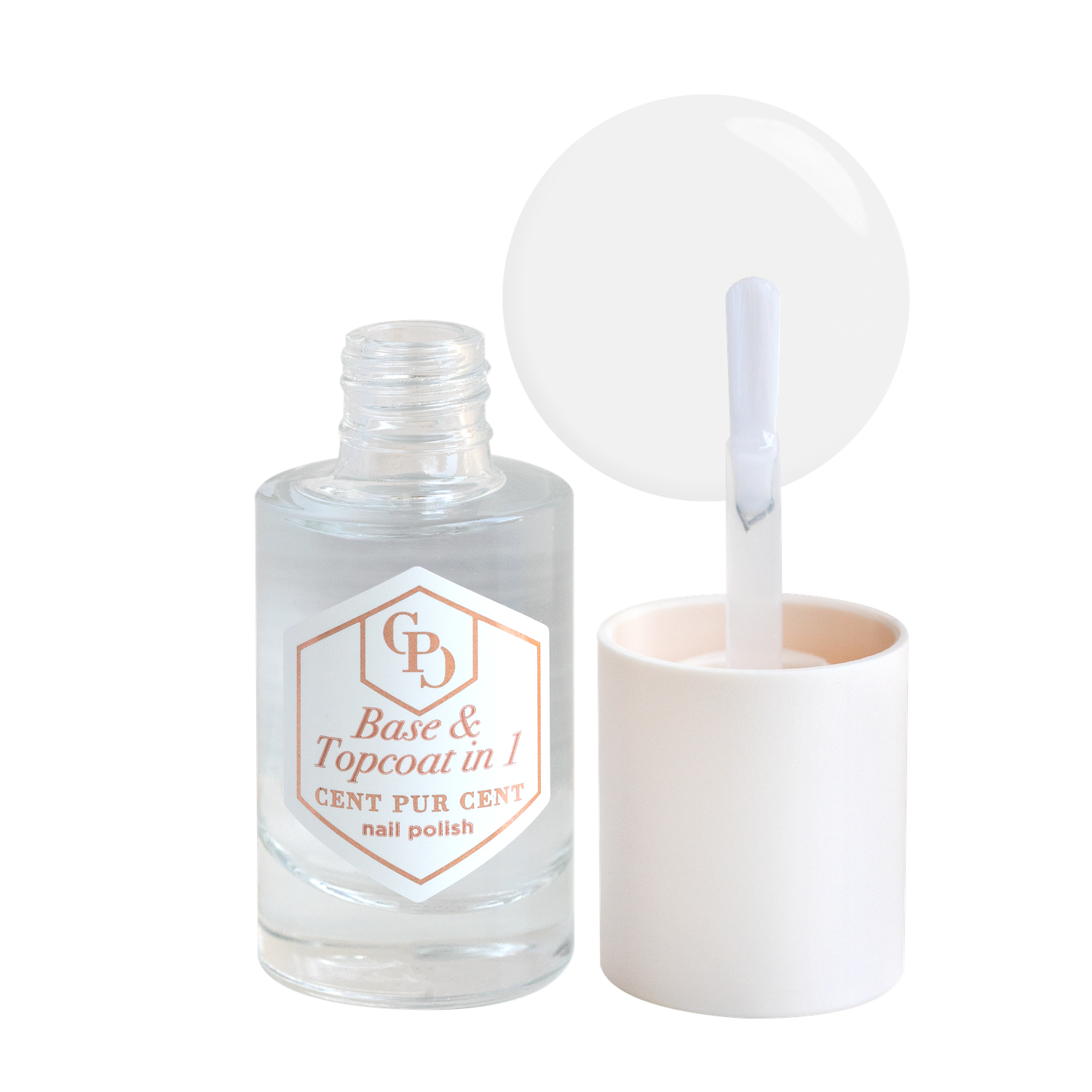 Cent Pur Cent Nail Polish Base&Top Coat in 1