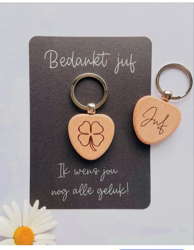Sleutelhanger &quot;juf&quot;