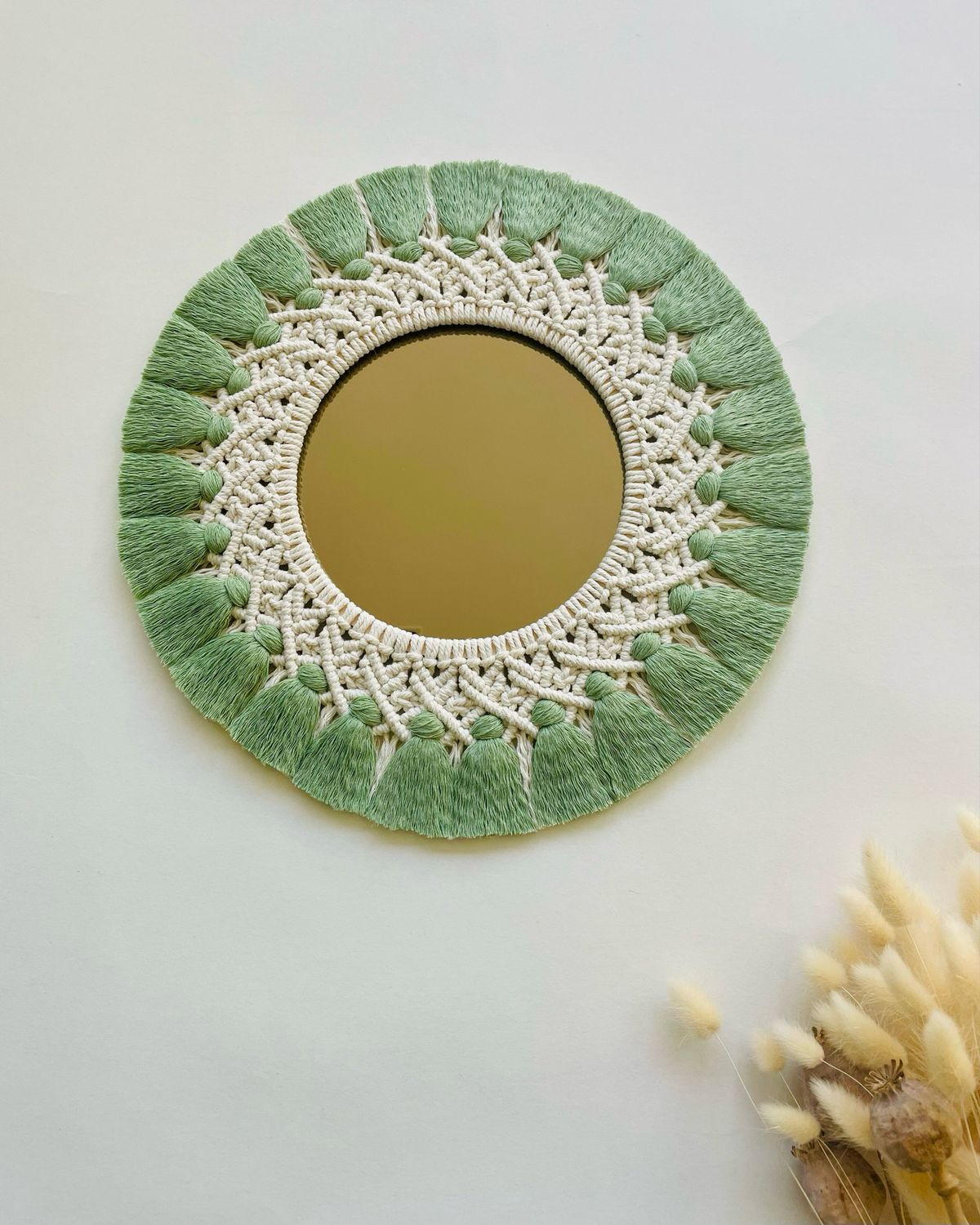 Spiegel macramé