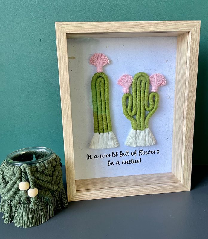 Kader cactus macramé