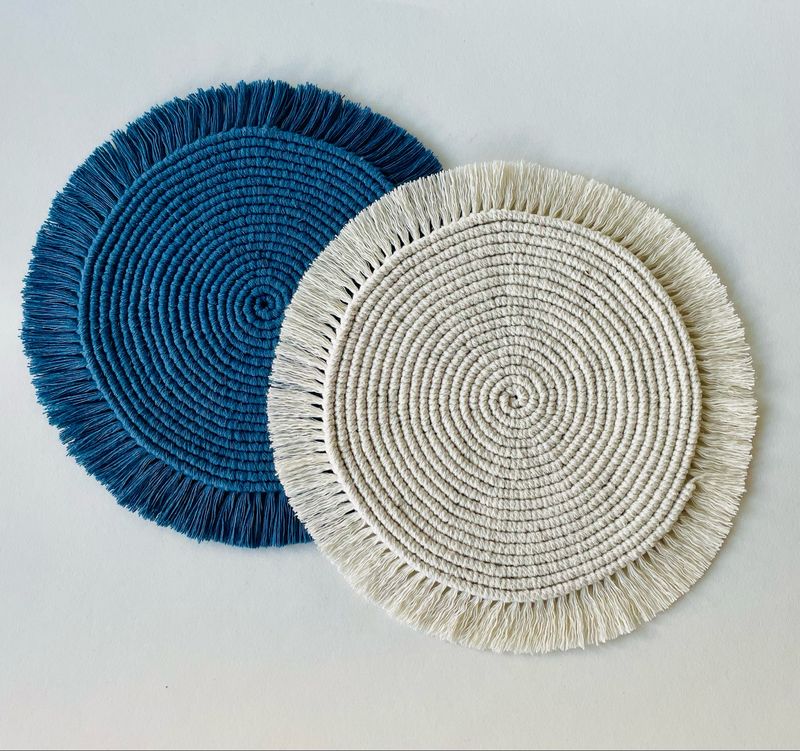 Macramé onderzetter groot