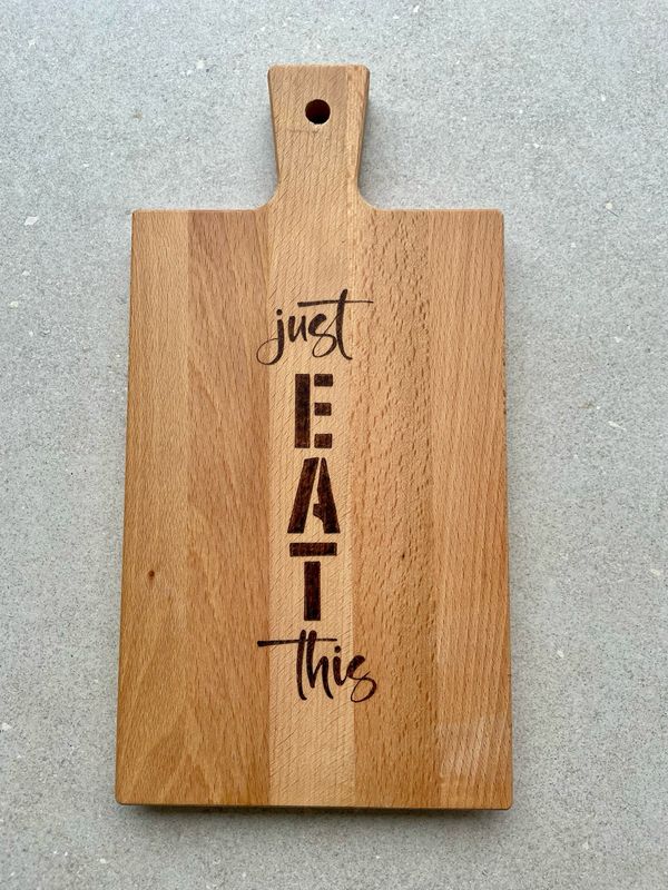 Serveerplank klein &quot;Just EAT this”