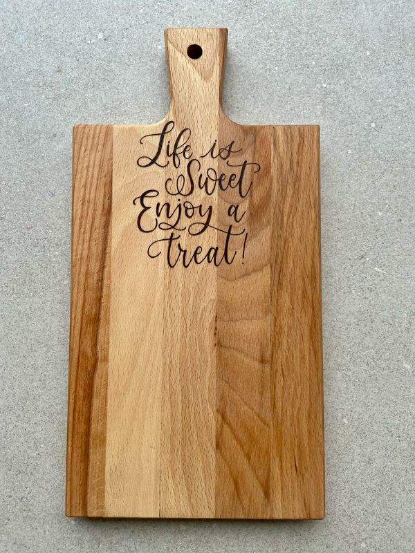 Serveerplank klein &quot;Life is sweet&quot;