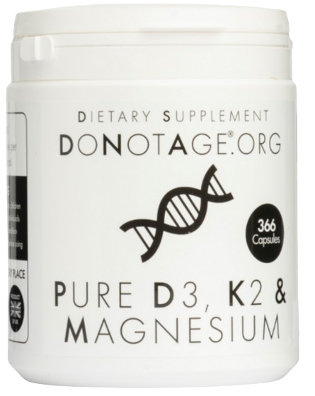 D3, K2 & Magnesium 60 caps 125ug Vitamin D3, 120ug Vitamin K2 (Mk-7) und 250mg Magnesium (L-Threonat) pro Kapsel