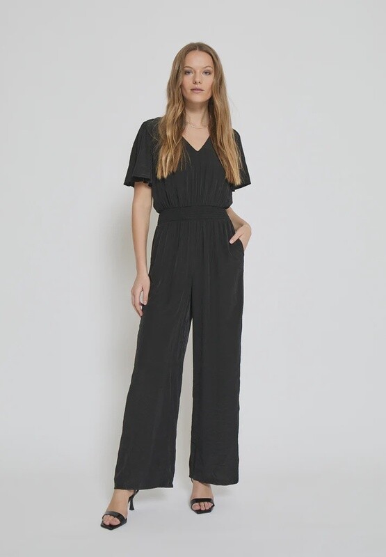 MSAyame V-Neck Half Sleeve Jumpsuit