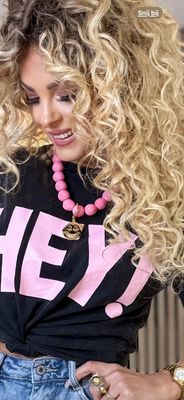 Smiley kralen ketting