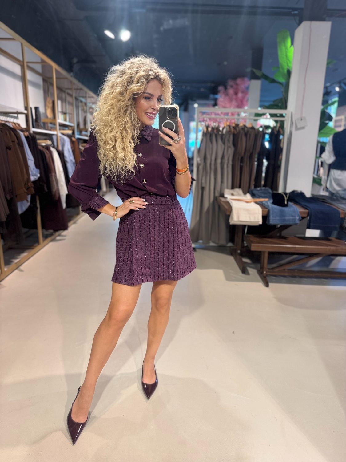 Dress June 25, Kleur: Bordeaux, Maat: S