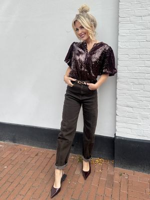 YASROYALINA 2/4 SEQUIN TOP - SHOW