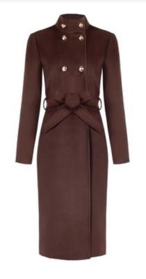 Coat classic long brown