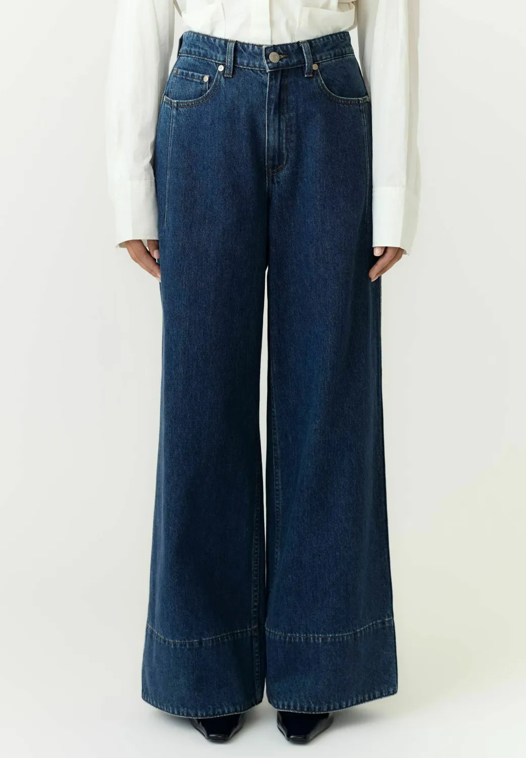 YASBEA HIGH HEM HW WIDE JEANS S.