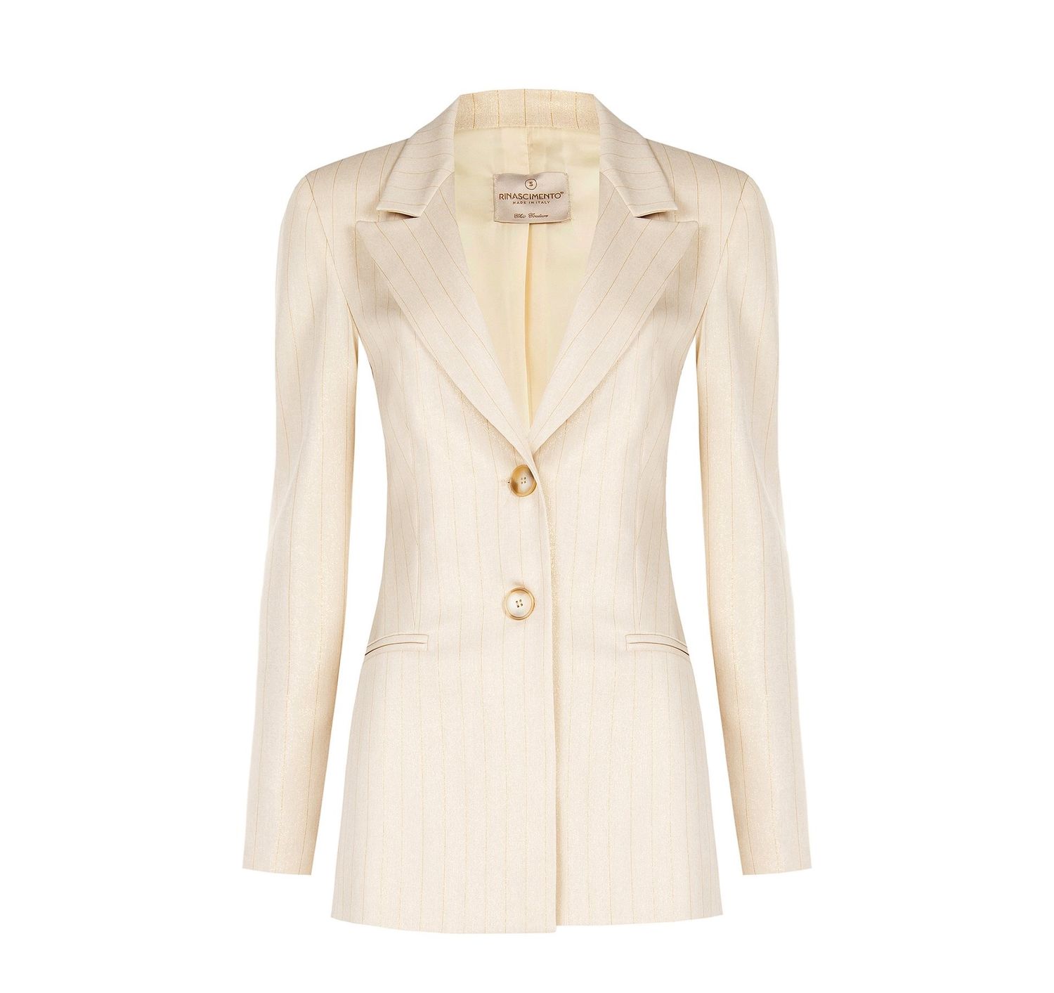 Blazer Beige Gold Stripe