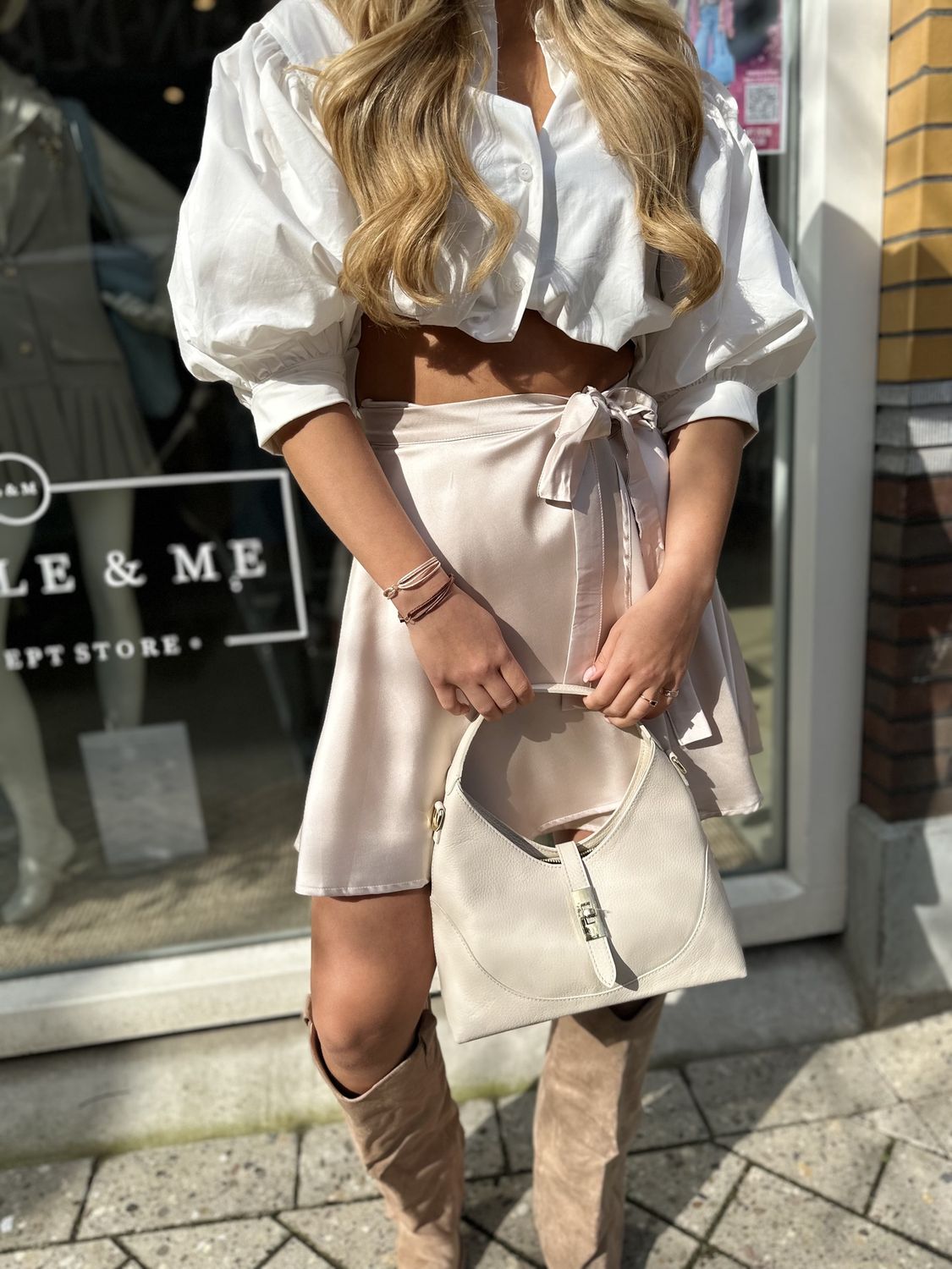 Skirt Livia, Kleur: Beige, Maat: S