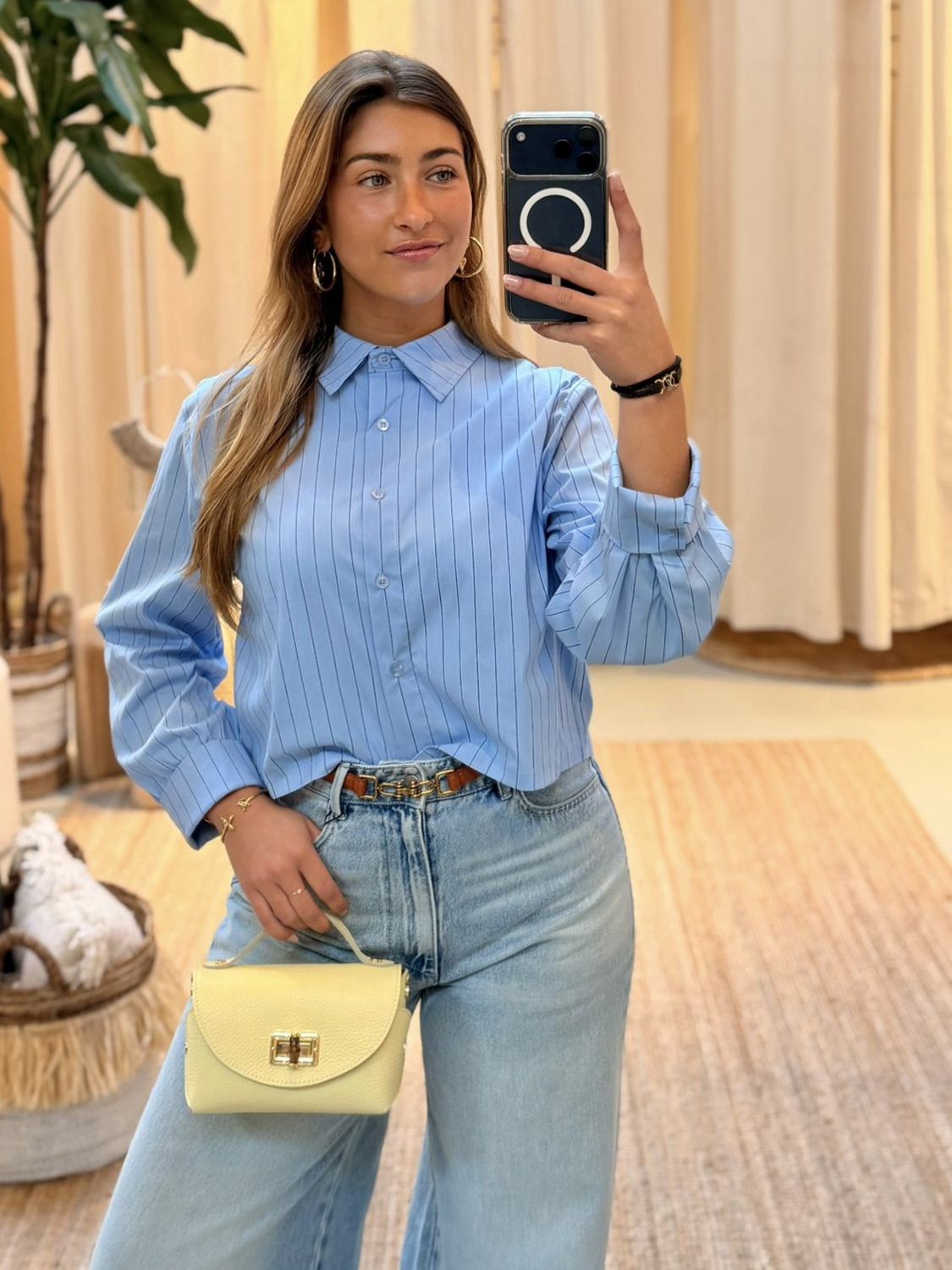 Blouse Suze 2090-1, Kleur: Blauw, Maat: One Size