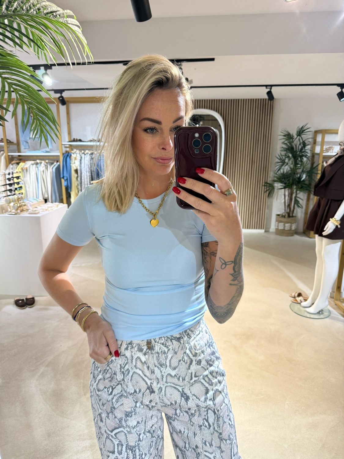 Top Elin 1-03, Kleur: Baby Blue, Maat: S/M