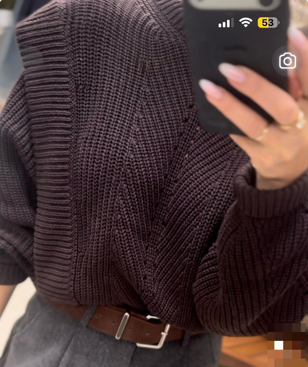 Knitted Sweater With Shoulder Detail