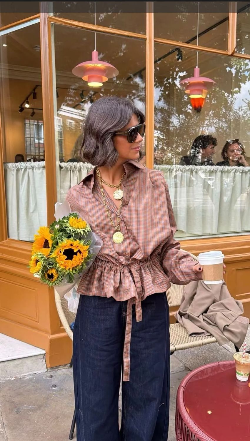 Blouse Celeste 209, Kleur: Brown, Maat: S