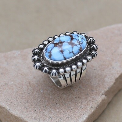 Large golden hills turquoise ring-