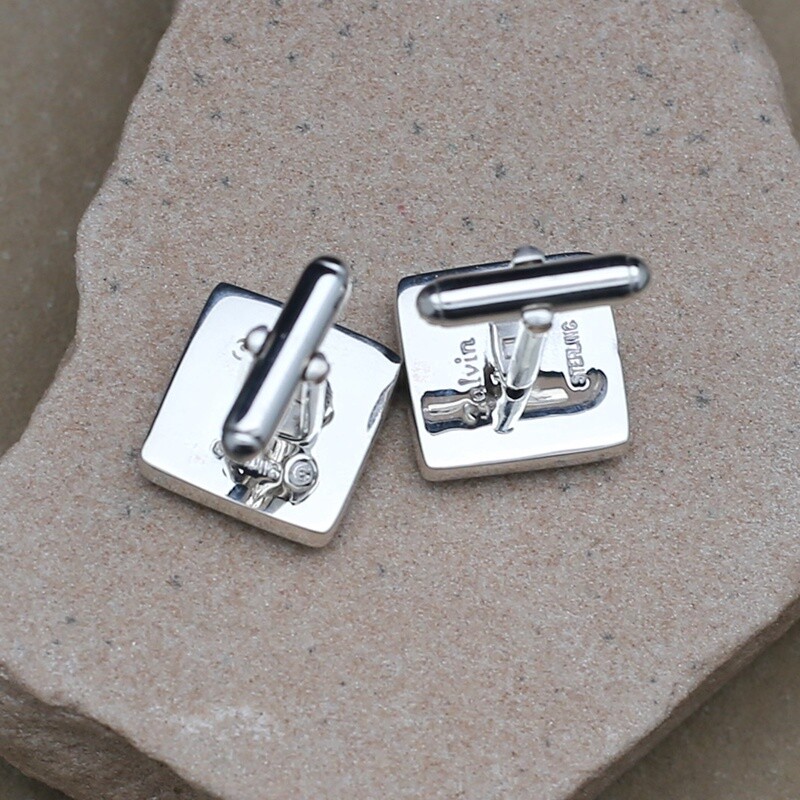 Adobe Pueblo inlay cuff links