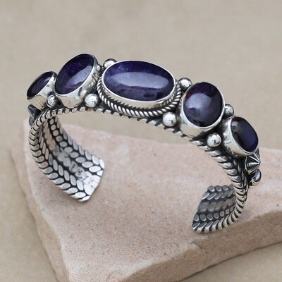 5-stone Sugilite bracelet