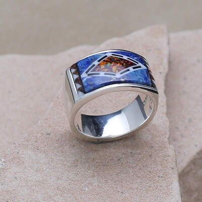 Wide inlay band ring- GL 2543-I