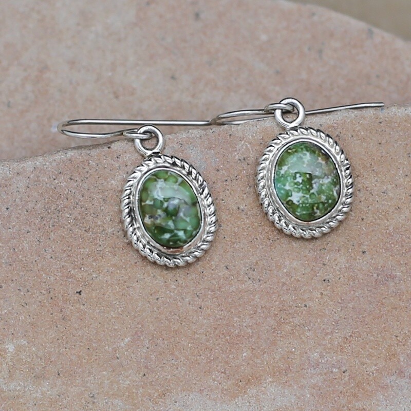 Mini oval dangle earrings