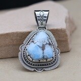 Medium golden hills turquoise pendant