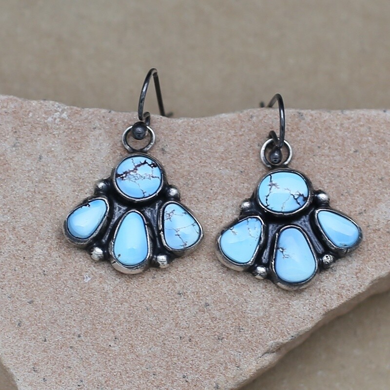 Golden Hills cluster dangle earrings