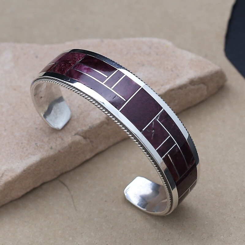 Zuni inlay cuff bracelet-JM 271