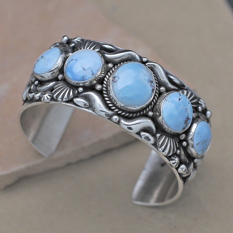 5-stone golden hills turquoise bracelet
