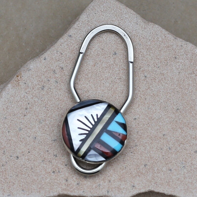 Multi-color Zuni Inlay  Key Chain