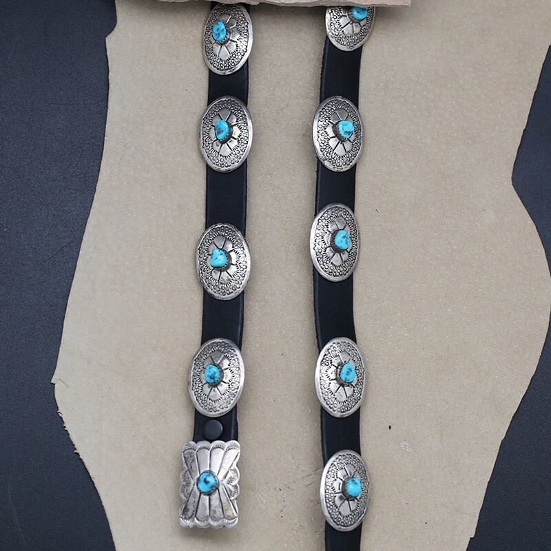 Small oval concho belt- Vintage 176