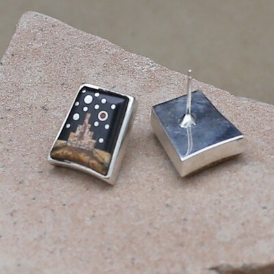 Adobe Pueblo design post earrings