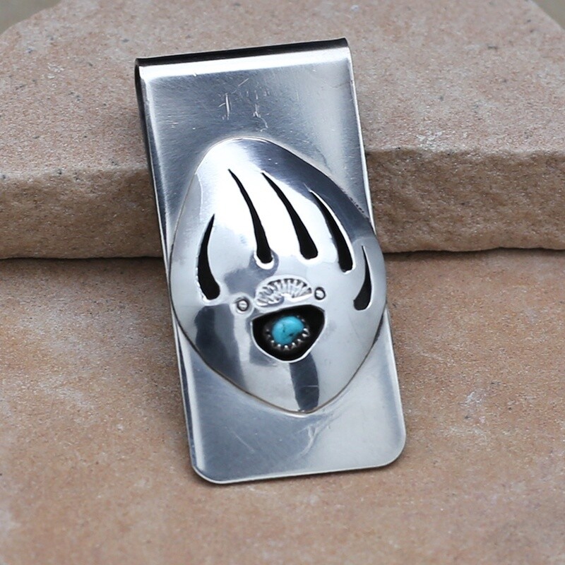Raised Bear Paw Navajo money clip