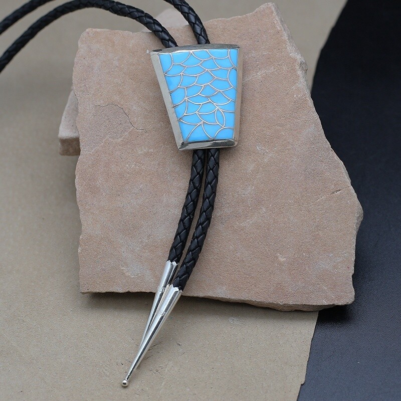 Small channel inlay bolo tie