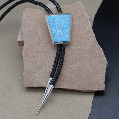 Small channel inlay bolo tie