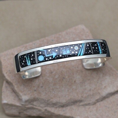 Medium width Night Sky inlay bracelet