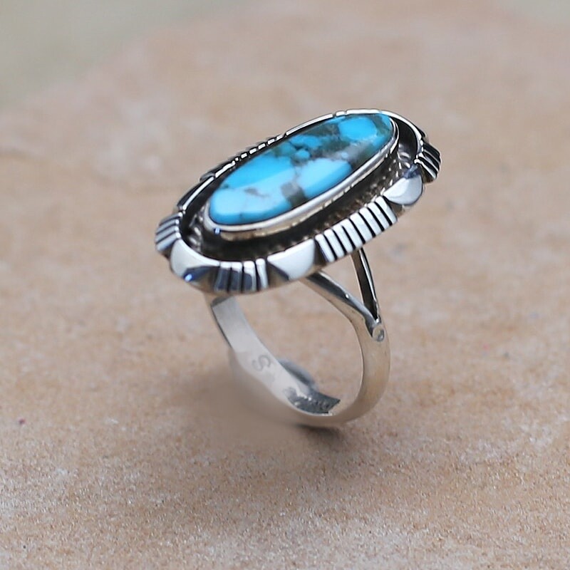 Kingman turquoise ring-ANA 1540
