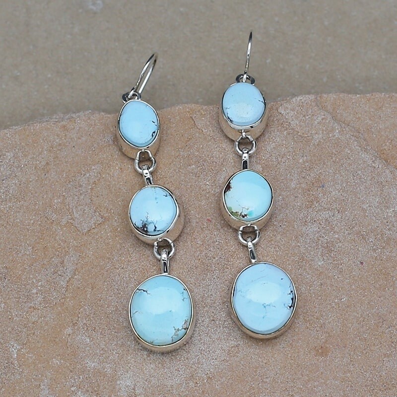 Triple stone dangle earrings- ANA 1542