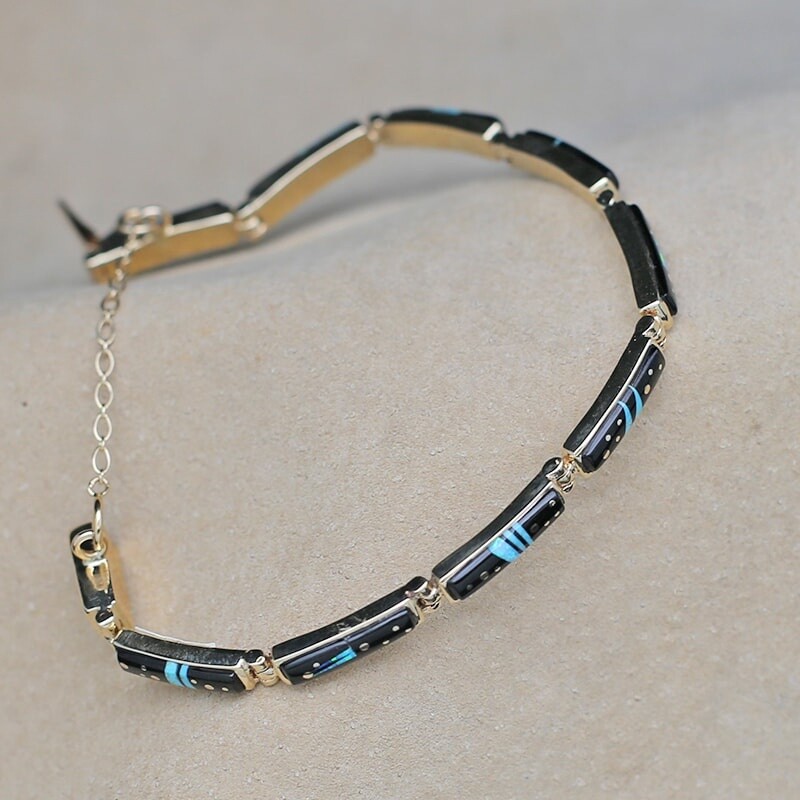 Gold Night Sky link bracelet