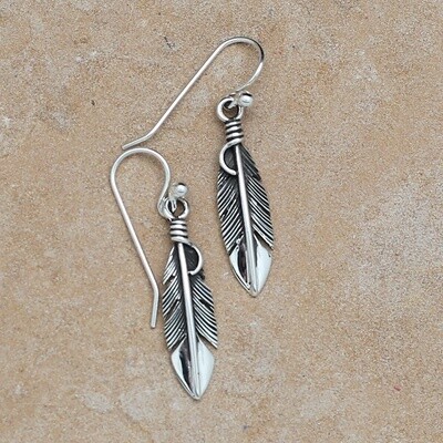 Small feather earrings