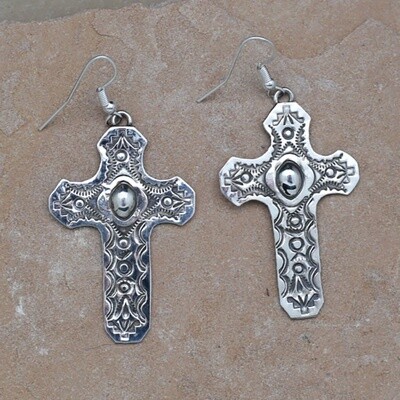 Large Cross dangle earrings