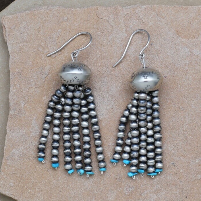 TASSEL EARRING WITH TURQUOISE