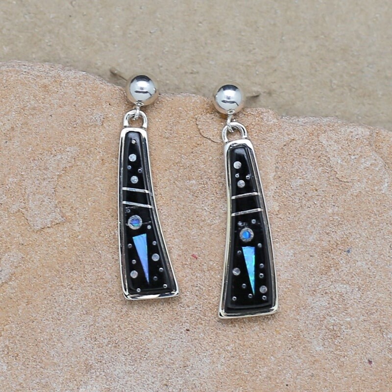 Night Sky curved dangle earrings - NS 133