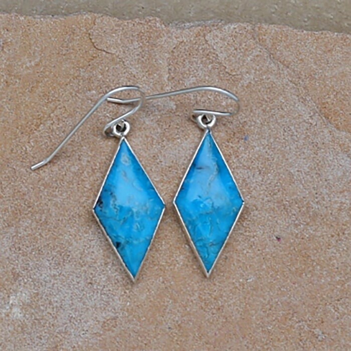 Small dangle turquoise earrings